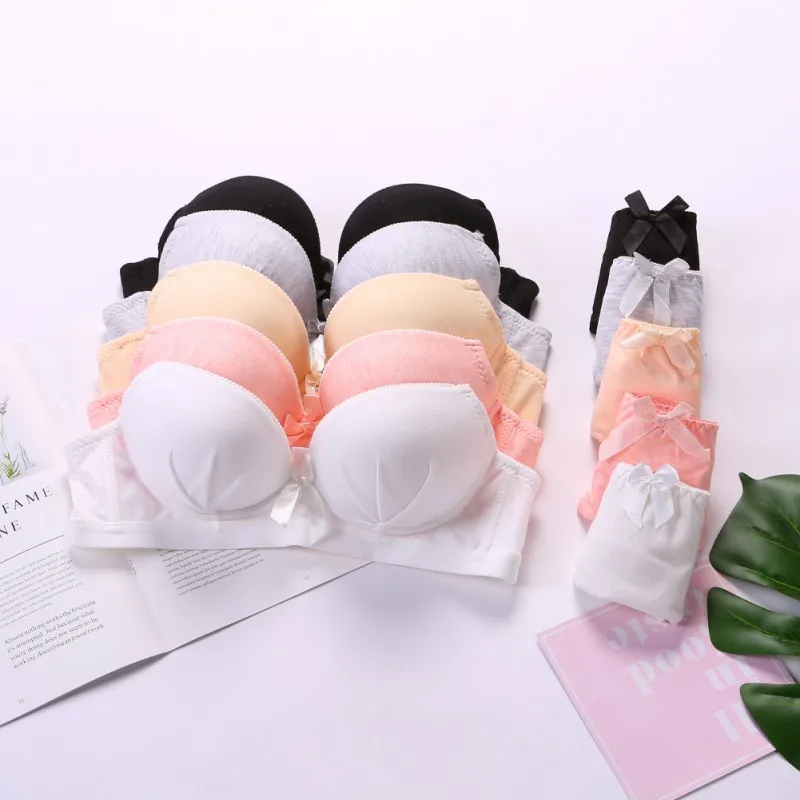 Sexy 5Colors Women Lingerie Set 2018 Push Up Bra and Panties Set Ladies Underwear Elegant Brief Set For Women 75B 80B 85B X2