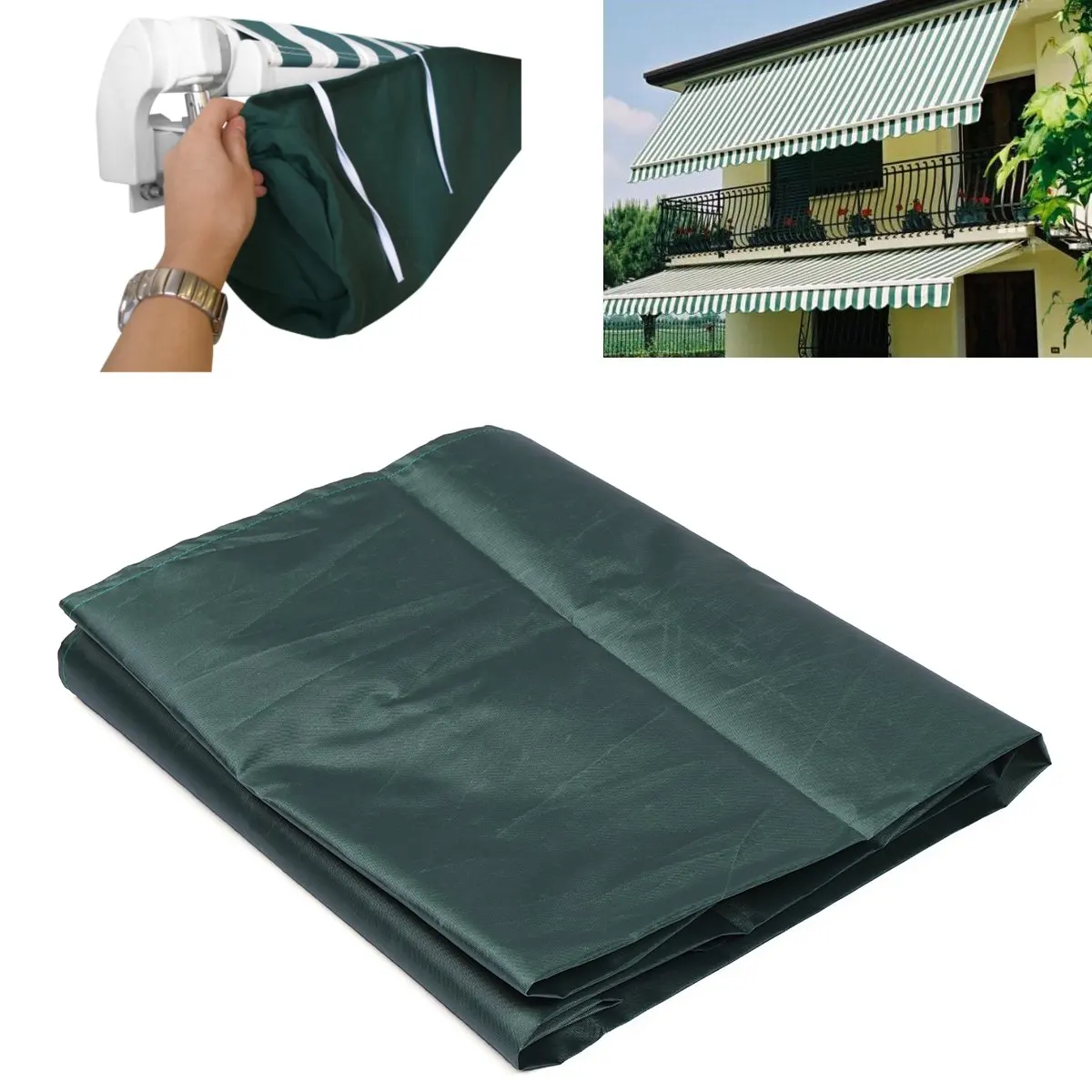 Green 5 Sizes Patio Awning Storage Bag Winter Rain Weather Cover Patio Awning Storage Bag 5 Sizes Green Winter Rain Weather Cover Protector Sun Canopy Shelter Shade
