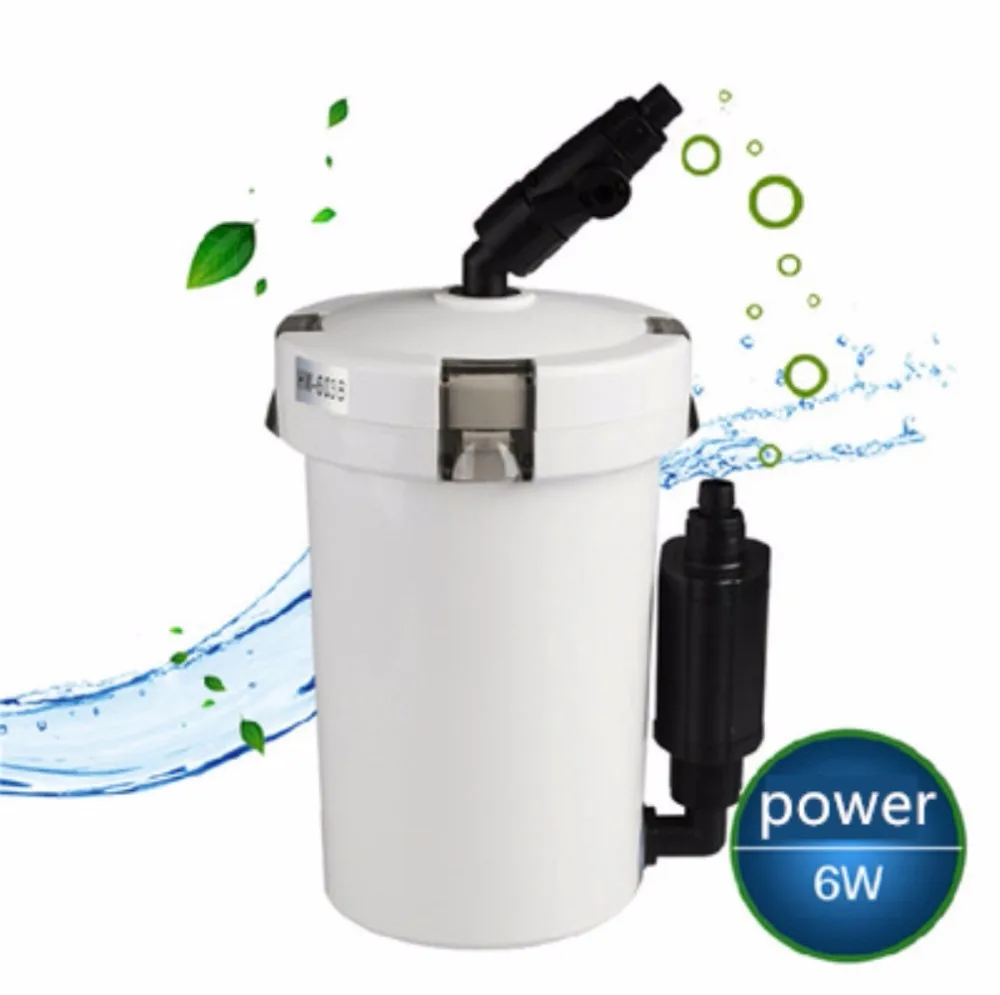 

6W /HW-602B / HW-603B 220V Outside Filter Bucket for Aquarium Fish Aquarium Filter Ultra-quiet External Aquarium Filter Bucket