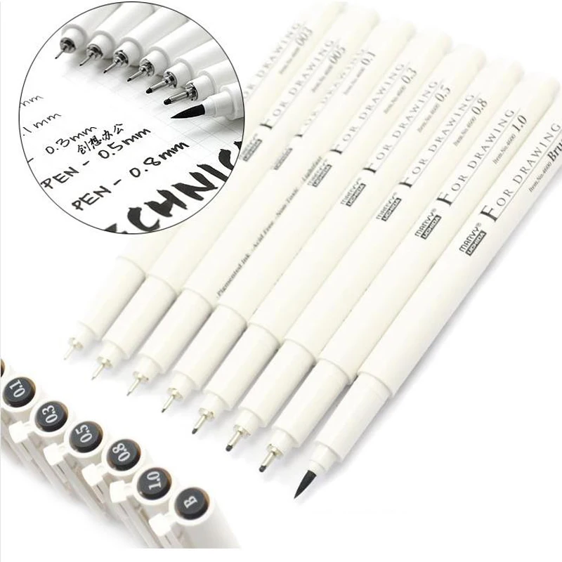 

8pcs high quality comic line School art supplies markers brush pen fineliner permanent marker whiteboard marker sharpie 04029