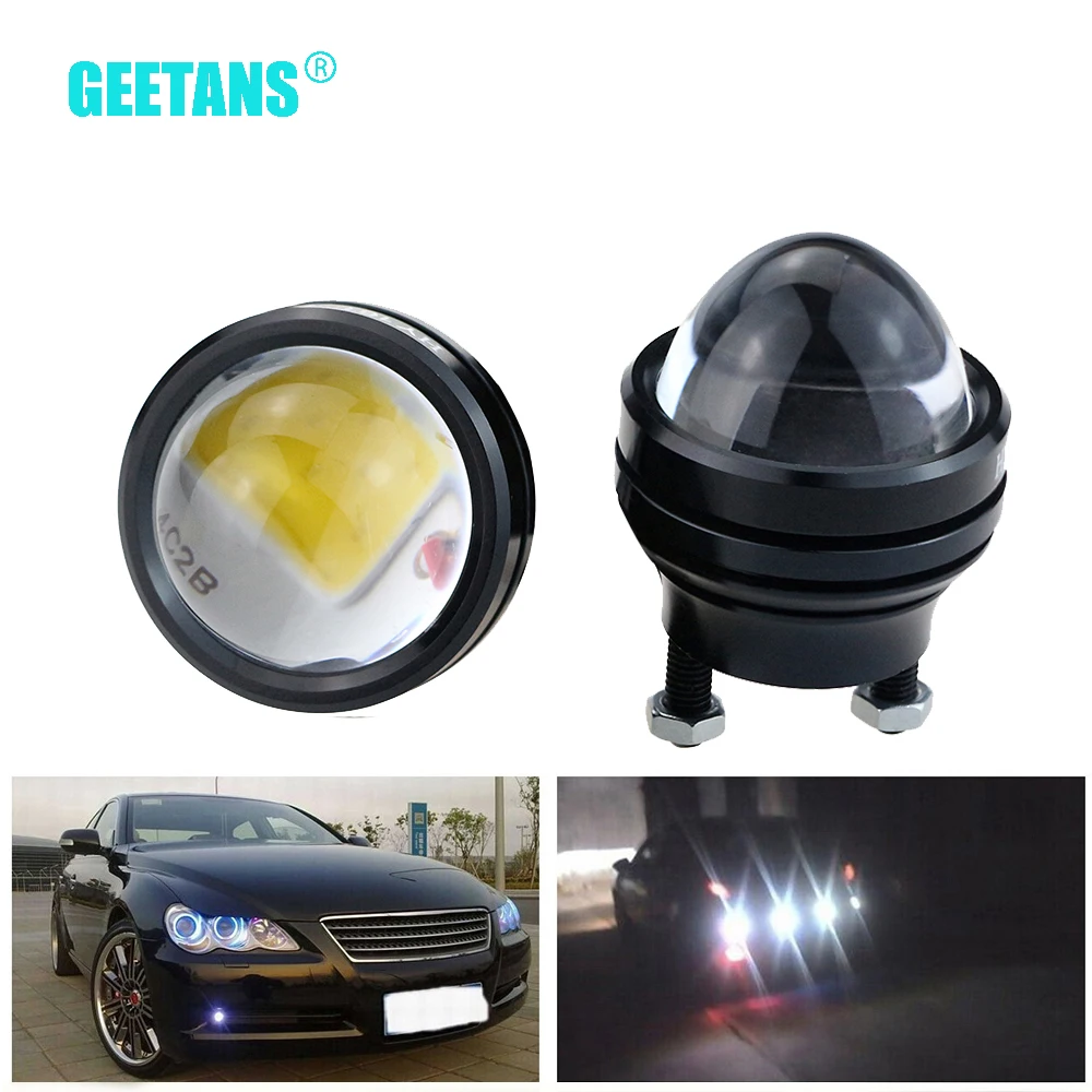 GEETANS 2шт 15 Вт 12 В автомобиля DRL рыбий глаз свет светодиодные Противотуманные фары дневного света Обратный парковка свет лампы 100% водонепроницаемый Электронный GEETANS 2шт 15 Вт 12 В автомобиля DRL рыбий глаз свет светодиодные Противотуманные фары дневного света Обратный парковка свет лампы 100% водонепроницаемый Электронный