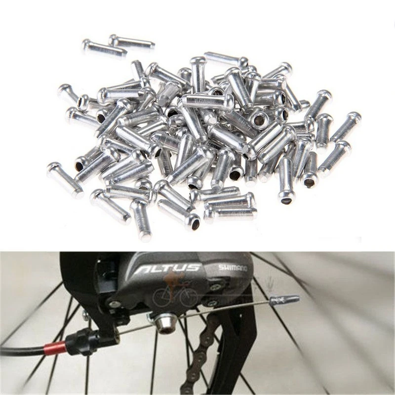 

50PCS Bicycle Bike Shifter Brake Ferrules Cable Tips Caps End Crimp