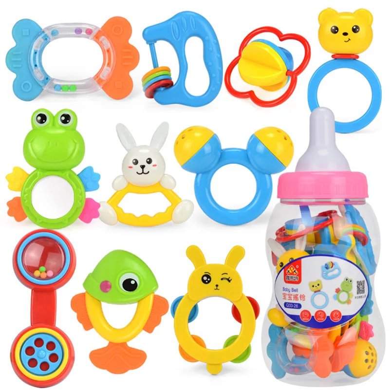 

Apaffa Baby Toys 0-12 Months Baby Rattles Toys Hand Shake Teether Newborns Musical Bed Bell Educational Infant Baby Rattles Toys