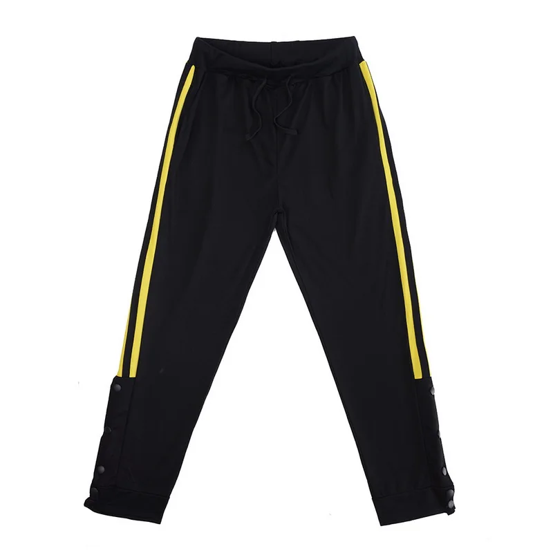 Laamei Hip Hop Men's Hare Trousers Striped Men's Jogging Pants Tether Rope Color Matching Feet Trousers Men's Streetwear Trouser