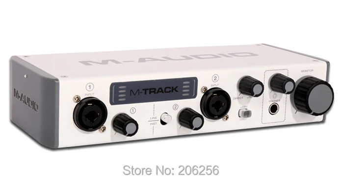 M-audio M-TRACK II 2 usb Аудио Звуковая карта внешняя 2in 2 out профессиональный вокальный инструмент USB внешняя звуковая карта для записи