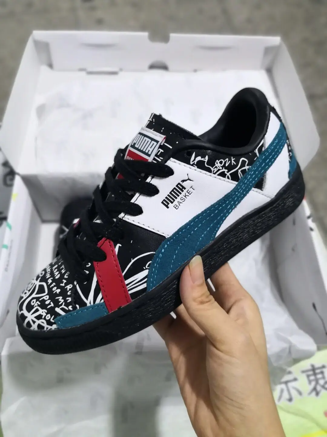 

2018 Original PUMA x SHANTELL MARTIN Muse Maia Graphic Women's and men's Sneaker Runs Badminton Shoes Size35.5-44