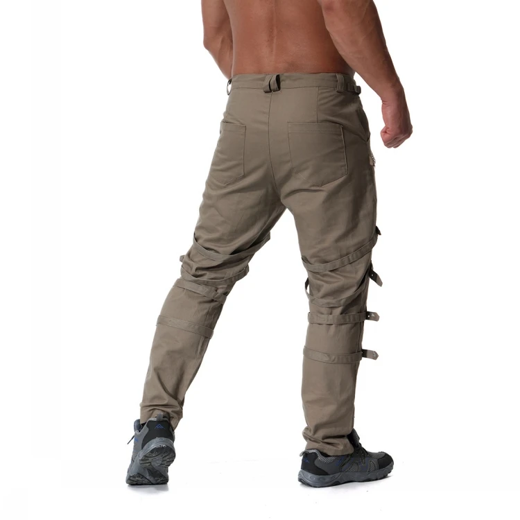 Хёрд 2019 Мода Для мужчин Город Тактический Cargo Pants хип-хоп личные украшения из металла Хлопок Многие Карманы Мужские повседневные брюки