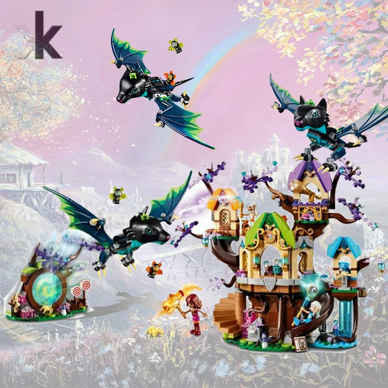 

Girls Toys The Legoing Friends Star Tree Bat Attack Set Model Compatible with Legoingse Figures Building Blocks Educational Toys