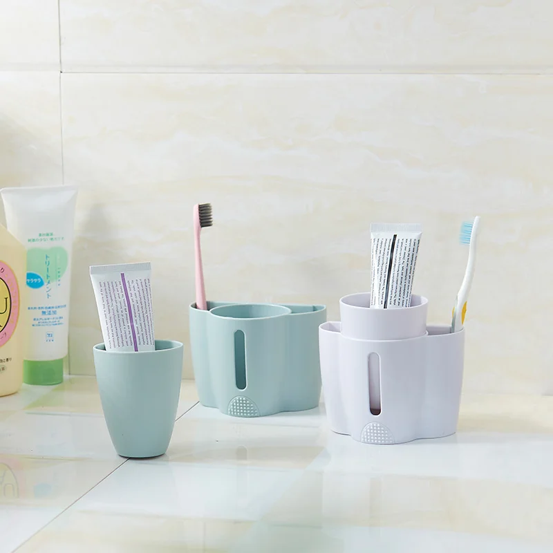 

Fashion Adhesive toothbrush holder wash set 12.1*7.9*9cm free shipping