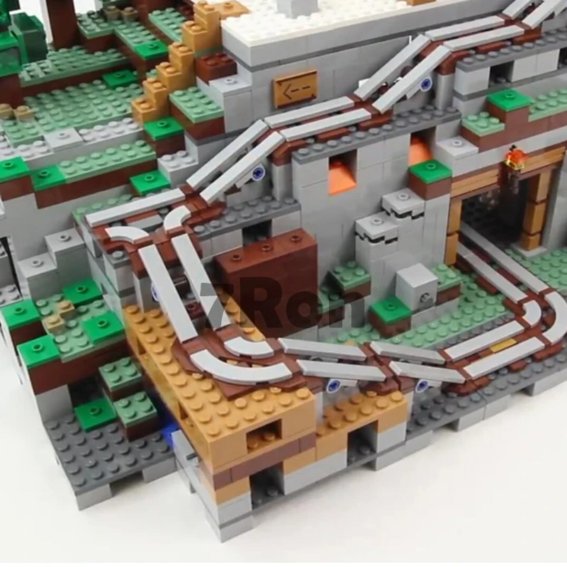 Compatible With Lego Blocks Minecraft The Mountain Cave Model Building Toys Hobbies Bricks For Children Gift Kids Blocks Aliexpress
