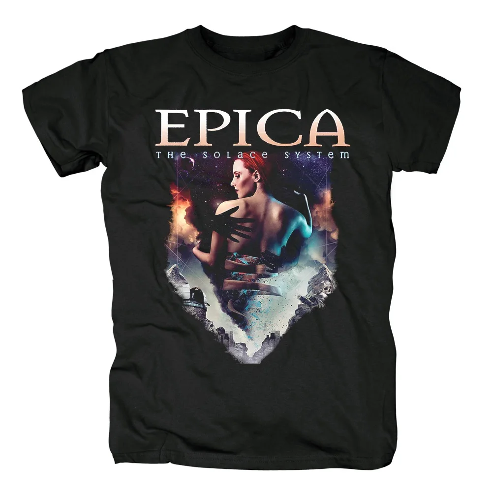 

24 designs vintage Gothic style Epica Rock Brand shirt 3D illustration fitness heavy Metal Cotton skateboard Streetwear rocker