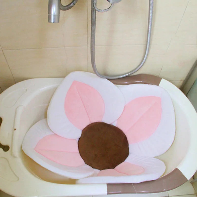 Shower Blooming Sunflower Bathtub Cushion Mat Infant Flower Bath Tub