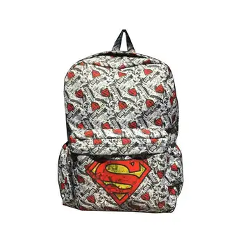 

Anime Superman Backpack Waterproof Canvas Backpack For Women Men PU leather Shoulder Schoolbags Mochila