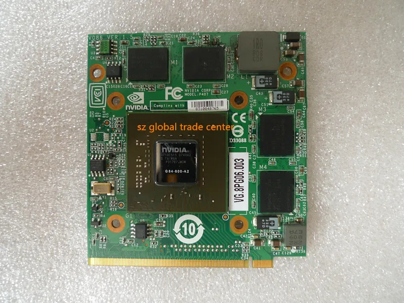 Графический Процессор nVidia GeForce 8600 м GT 8600MGT MXM II DDR2 512 М G84-600-A2 Графика видеокарта для