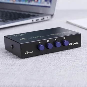 

USB 2.0 4 Ports Share Switch Switcher Selector Box Hub Sharing Switch Adapter For PC Scanner Printer