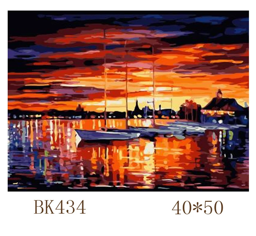 

Sea, seaside, cruise Picture diy painting by numbers Sea view Wall Art Handpainted Oil Painting On Canvas For Home Decoration