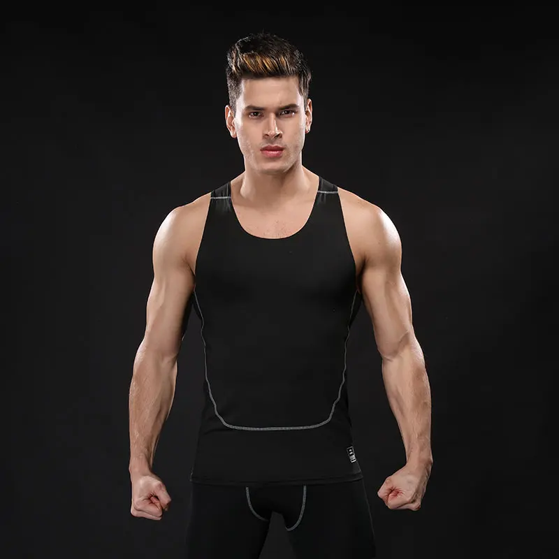 New Compression Tops Men Tight Vest Sleeveless Quick Dry Bodybuilding