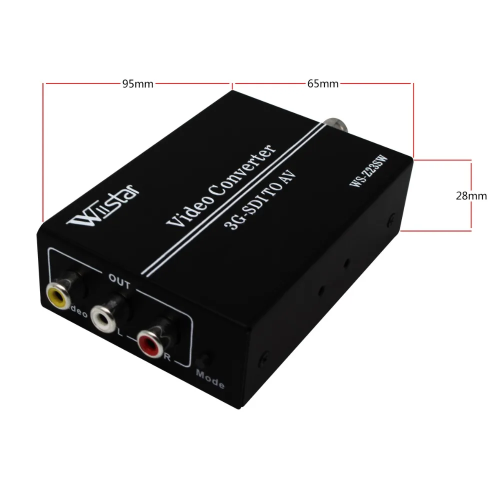  Wiistar 3g HD SDI al Convertitore di AV BNC a RCA Adattatore Audio Scaler Fino a 1080 p Supporto LP