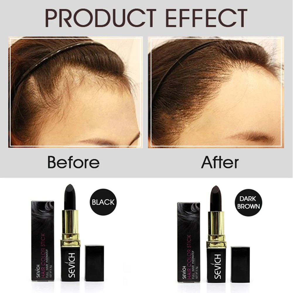 Natural Plant Black Color Brown Color Hair Dye 4.5g Lipstick Shape Anti Sweat Waterproof Disposable Hair Dye TSLM1