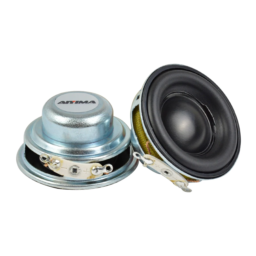 AIYIMA 2pcs 5W 40MM Mini Audio Portable Speakers 16 Core 4Ohm Full Range Speaker Rubber Side NdFeB Magnetic Loudspeaker