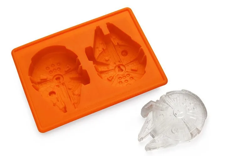 

1pcs Vintage 3D Death Star Wars Millenium Falcon Silicone Ice Cube Tray Ice Chocolate Mold Silicone Form for Baking