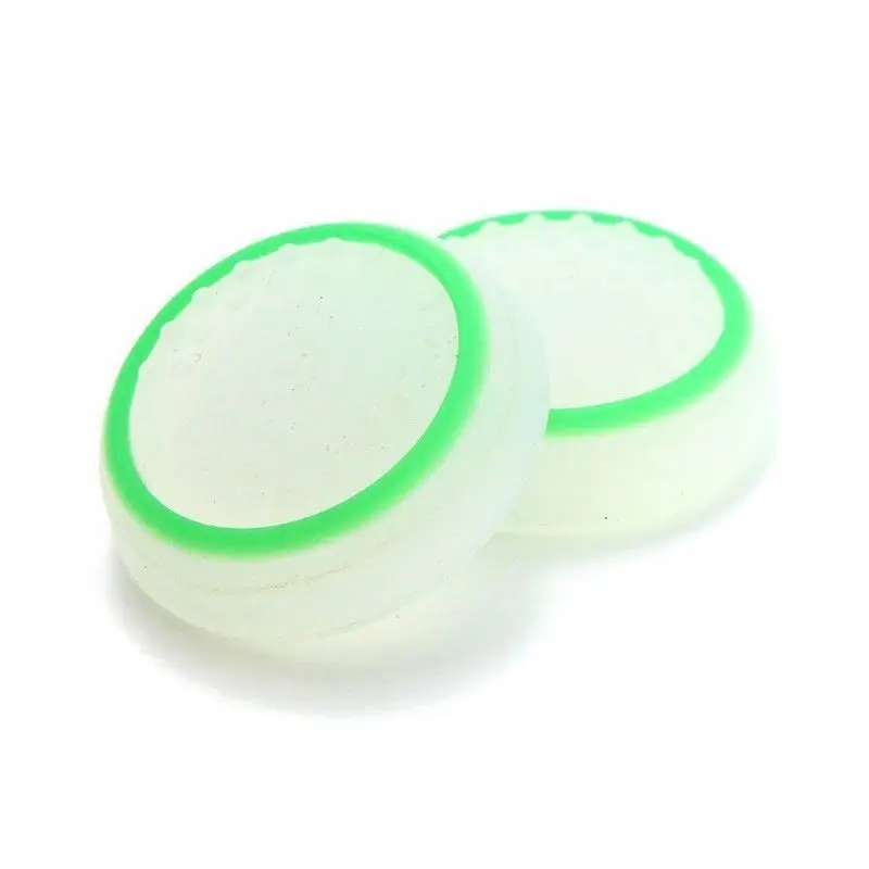 2 шт./лот игровой аксессуар защитную крышку силиконовый рукоятка пальца шапки для PS4 тонкий поляризационный фильтр Pro/Xbox 360/PS3/Xbox one игровые контроллеры - Цвет: white green