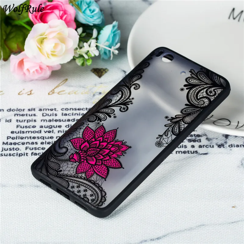 For Cover Xiaomi Mi 5S Case TPU &amp PC Embossed Lace Rose Pattern Bumper Housings Phone Mi5S 5.15'' |