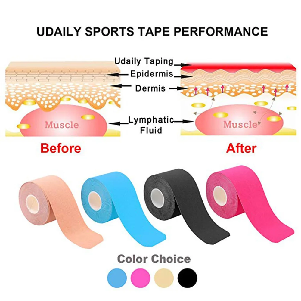 5 cm*5 m Sports tape vendas adhesivas elastic bandage kinesiology sport  tape bandagem elastica Tapes Adhesive Sport tape