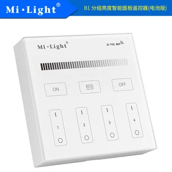 

Mi Light B1 4-Zone Brightness Dimmer Smart Touch Panel Remote Controller Powerd by 3V (2*AAA Battery) Wall Mount 2.4G Wireless