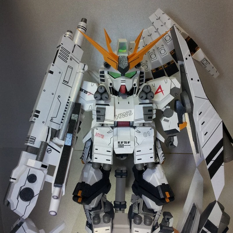 

KPS SD RX93 NEW GUNDAM Paper Model DIY Free Line-free Cutting Action Figure Decoration Kids Toy Gift
