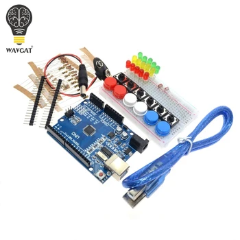 

Smart Electronics Integrated Starter Kit UNO R3 mini Breadboard LED jumper wire button for arduino kit compatile
