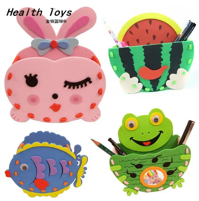 1 pcs Wholesale Handmade Eva Pen Holder Eva Foam Craft