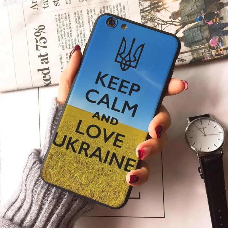 MaiYaCa keep calm and ukraine с рисунком флага, стильный дизайн, чехол для телефона, для iphone 7, 7 plus, X, 8, 8 plus, 5S, 6s, 6s Plus, 6 - Цвет: 6