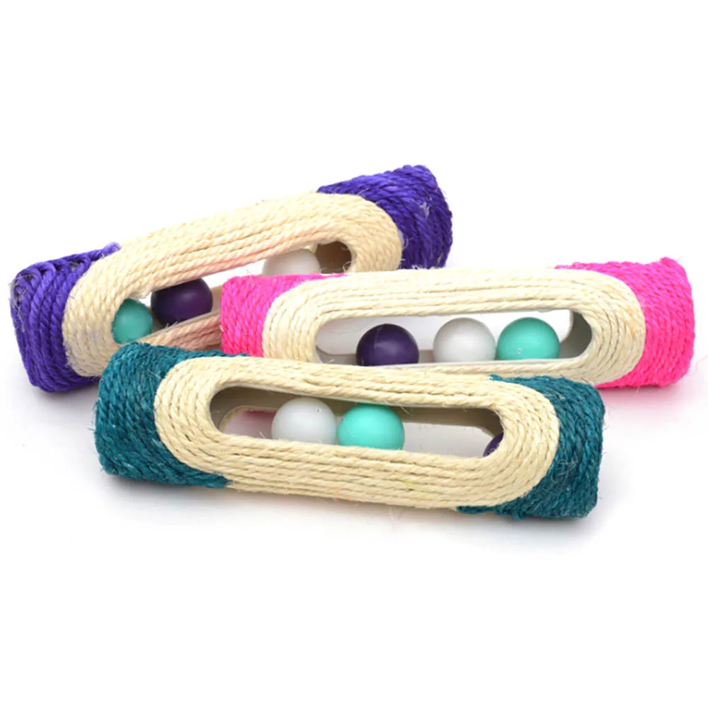 

Cats Scratch Bite Tool Roller Sounding Toy Bell Ball Interactive Catnip Training Pet Supplies Funny Cat Scratch Toy Random color