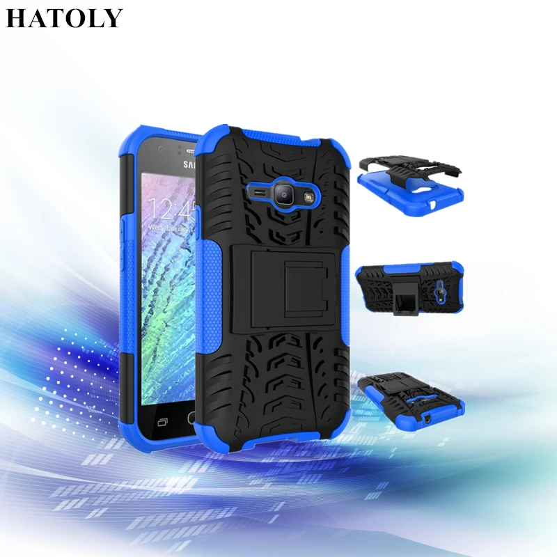 Чехол HATOLY для samsung Galaxy J1 Ace гибридный Ударопрочный силиконовый жесткий