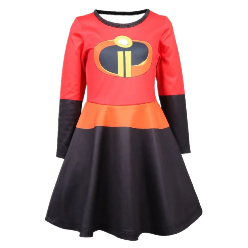 Суперсемейка девочек Косплэй, платья для детей, для девочек костюм на Хэллоуин платье для детей девочек Одежда для принцессы на вечеринку