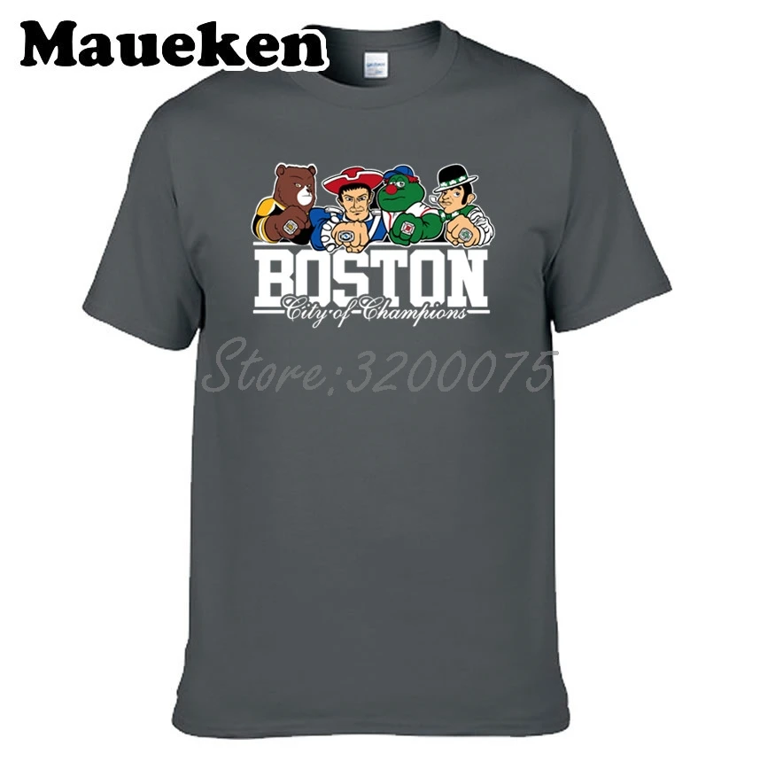 Для мужчин Boston City For New England Celtics Bruins Красная футболка Sox одежда футболка мужская комикс мультфильм W0301001 - Цвет: 9