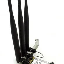 Сетевая карта 2,4/5 ГГц Высокая скорость 300 м настольный PCI-E беспроводная карта+ 3 6dBi Съемная антенна Wi-Fi для ПК рабочего стола