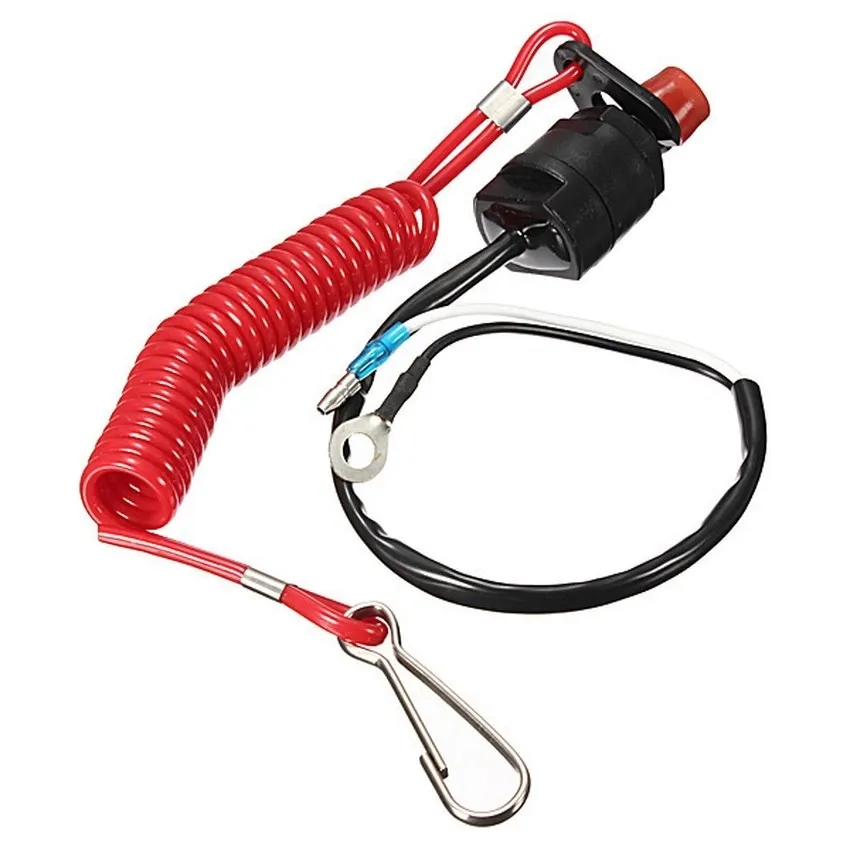 Outboard Engine Motor Scooter ATV Kill Stop Switch Safety Tether Cord LanyarNIU