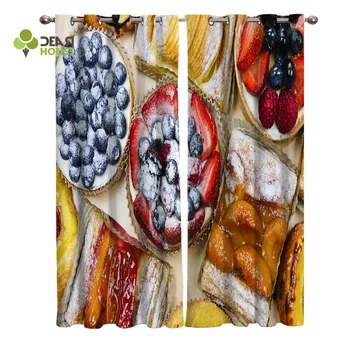 

Dear House Curtains Delicious Food Danish Pastry Curtains Living Room Decor