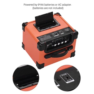 Image 4 - IDEEAUDIO amplificateur haut parleur électrique de 10 watts, de bureau, avec deux canaux ajustables, ampli Combo, Orange 