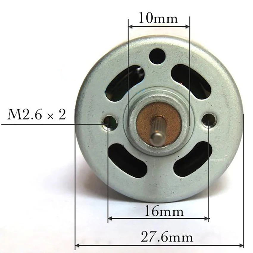 RS380 двигатель постоянного тока с 4 отверстиями для охлаждения постоянного тока 4,5 в-7,2 в 18000-28800 об./мин высокоскоростной двигатель постоянного тока для DIY корабельных автомобилей RC модели вал диаметром 2,35 мм
