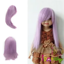 Теплостойкая проволока фиолетовые парики для 1" высоты американская кукла с окружностью головы 26 см