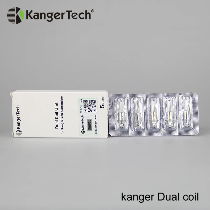 

100pcs/lot Original Kanger dual coils for Aero Evod Mega Protank 3 EMOW Genitank atomizer 1.0ohm 1.2 coil Kangertech E-cigarette