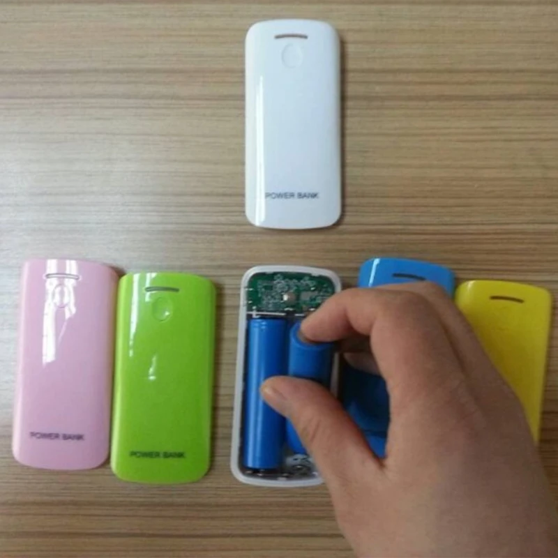 Новый чехол для внешнего аккумулятора DIY 2x18650 зарядное устройство внешний