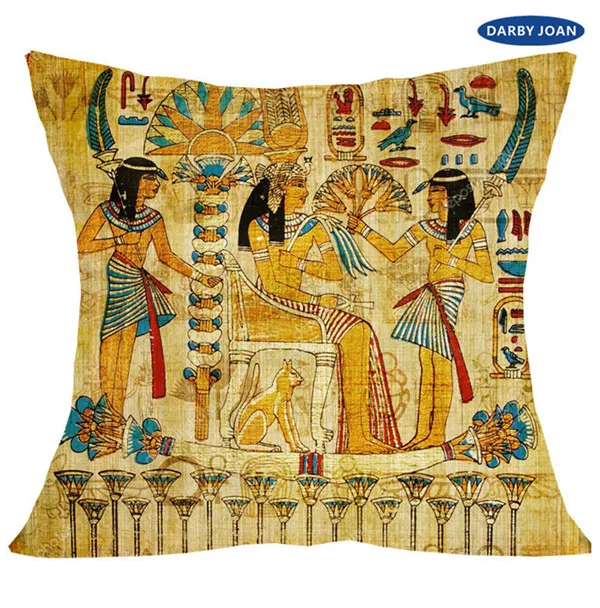 Наволочка квадратная декоративная подушка, Egyptische perkament pharoahs, Egyptische adellaar, Egyptische symbool - Цвет: As Photo Shows-6