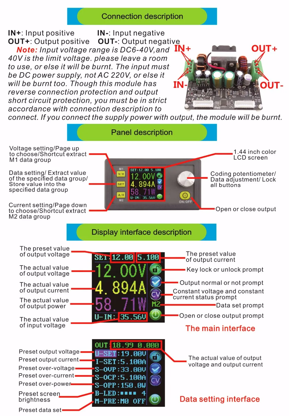 controle programável buck-boost fonte de alimentação voltímetro 32v 5a 40% de desconto
