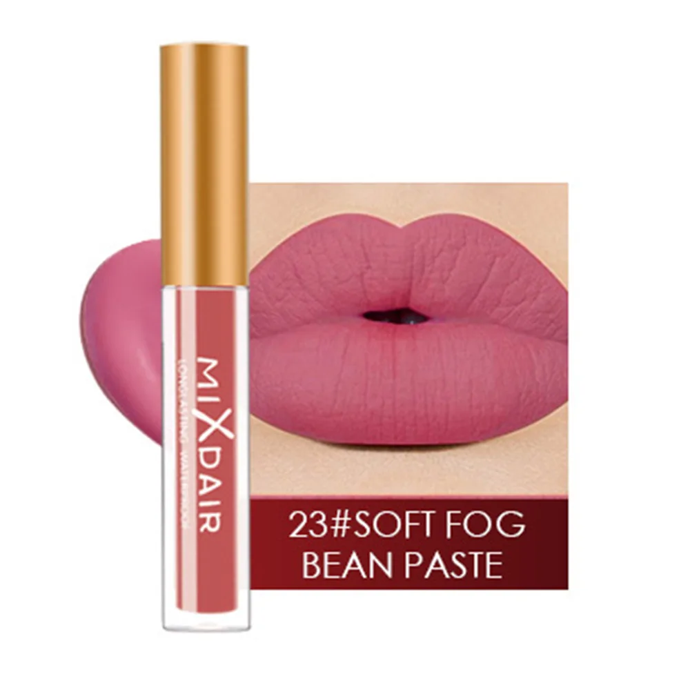 Lipstick 3 С длинным рукавом долговременная губная помада матовая Водонепроницаемый помада матовых оттенков, 4 цвета; пикантные туфли с красной коричневые пигменты для макияжа матовая губная помада для губ - Цвет: Lipstick 3