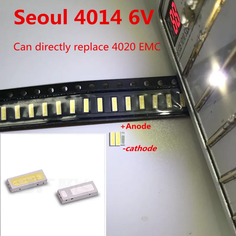 Для Сеульского 4014 SMD СВЕТОДИОДНЫЙ бисер холодный белый 1 Вт 6 в 150мА для ТВ/ЖК-подсветки светодиодный высокомощный светодиодный 4014 SBHGN2S0E/4000 шт