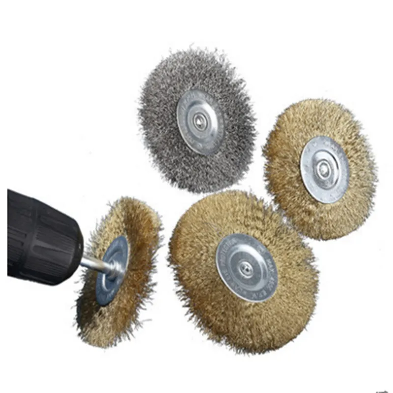 Grinding Deburring Tools Flat Stainless Steel Wire Brush Diameter 75mm